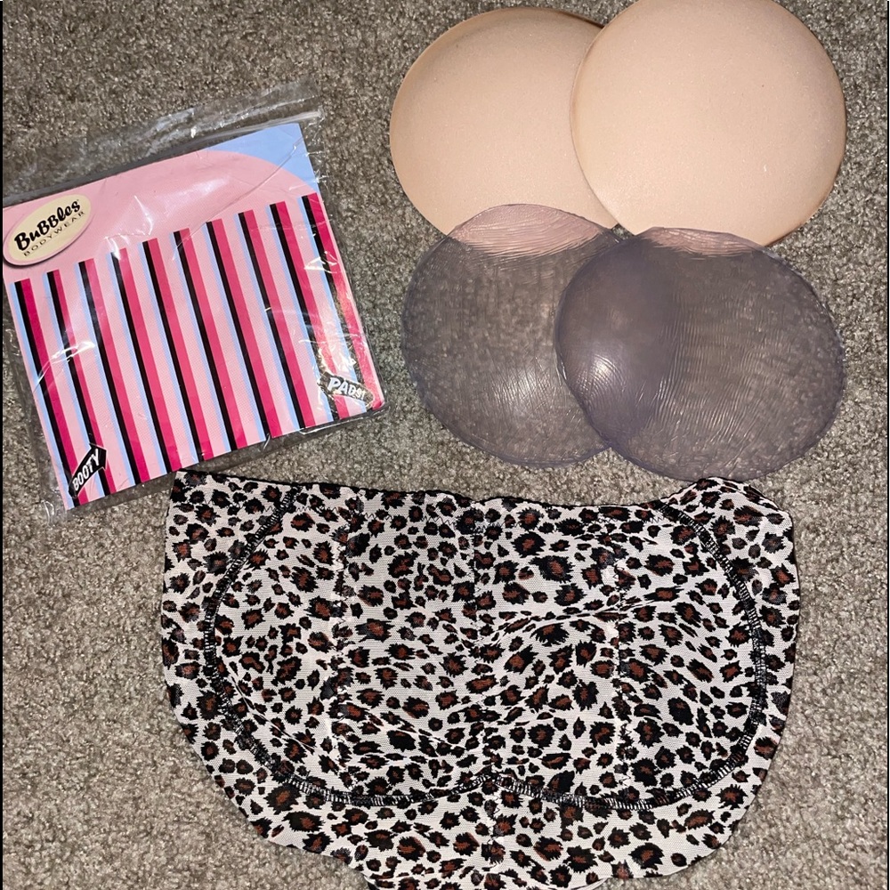 Lovemybubbles Leopard Padded Panty w/foam & silicone insert Size Large